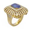 Image 1 : 7.27 ctw Tanzanite & Diamond Ring 18K Yellow Gold