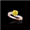 Image 1 : 1.4 ctw Certified SI Fancy Yellow Diamond Bypass Ring 10K Rose Gold