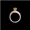 Image 2 : 1.4 ctw Certified SI Fancy Yellow Diamond Bypass Ring 10K Rose Gold