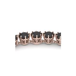 34 ctw Certified Black VS Diamond Necklace 18K Rose Gold