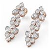 Image 1 : 4 ctw Oval Cut Diamond Designer Earrings 18K Rose Gold