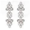 Image 2 : 4 ctw Oval Cut Diamond Designer Earrings 18K Rose Gold