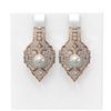 Image 1 : 4.14 ctw Diamond and Pearl Earrings 18K Rose Gold