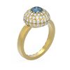 Image 1 : 2 ctw Intense Blue Diamond Ring 18K Yellow Gold