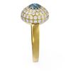 Image 2 : 2 ctw Intense Blue Diamond Ring 18K Yellow Gold