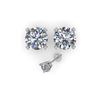 Image 2 : 2.01 ctw VS/SI Diamond Stud Designer Earrings 18K White Gold
