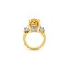 Image 2 : 9.55 ctw Citrine & Diamond Ring 10K Yellow Gold