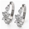 Image 1 : 3.6 ctw Diamond Designer Earrings 18K White Gold