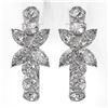 Image 2 : 3.6 ctw Diamond Designer Earrings 18K White Gold