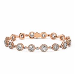 12 ctw Cushion Cut Diamond Designer Bracelet 18K Rose Gold
