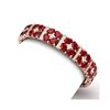 Image 2 : 48.04 ctw Ruby & VS Diamond Bracelet 18K Rose Gold