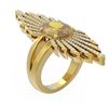 Image 1 : 4.57 ctw Canary Citrine & Diamond Ring 18K Yellow Gold