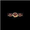 Image 1 : 65 ctw Garnet & Micro VS/SI Diamond Bracelet 14K Yellow Gold