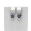 Image 1 : 4 ctw Intense Blue Diamond Earrings 18K White Gold