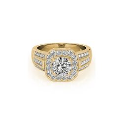 1.5 ctw Certified VS/SI Diamond Halo Ring 18K Yellow Gold