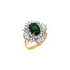 Image 1 : 3.90 ctw Emerald & Diamond Ring 14K Yellow Gold