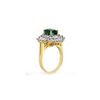 Image 2 : 3.90 ctw Emerald & Diamond Ring 14K Yellow Gold