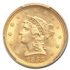 Image 2 : 1853 $2.50 Liberty Gold Quarter Eagle MS-64 PCGS CAC