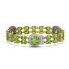 Image 2 : 39.47 ctw Peridot & Diamond Bracelet 14K Yellow Gold