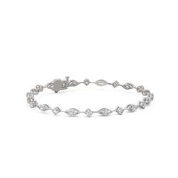 4.68 ctw Marquise Cut Diamond Bracelet 18K White Gold