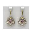 Image 1 : 10.6 ctw Morganite & Diamond Earrings 18K Yellow Gold