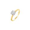 Image 1 : 1.0 ctw Certified VS/SI Diamond Solitaire Ring 14K 2-Tone Gold