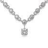 Image 2 : 12 ctw Cushion Cut Diamond Designer Necklace 18K White Gold