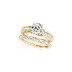 0.79 ctw Certified VS/SI Diamond 2pc Wedding Set 14K Yellow Gold