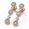 Image 1 : 3 ctw Mix Cut Diamonds Designer Earrings 18K Rose Gold