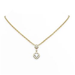 1.67 ctw Cushion Diamond Necklace 18K Yellow Gold