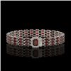 Image 1 : 21.51 ctw Garnet & Diamond Bracelet 14K White Gold