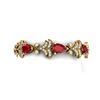 Image 1 : 24.8 ctw Designer Ruby & VS Diamond Bracelet 18K Yellow Gold