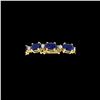 30.8 ctw Sapphire & VS/SI Diamond Eternity Bracelet 10K Yellow Gold