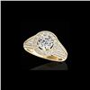 2.17 ctw Certified Diamond Solitaire Halo Ring 10K Yellow Gold