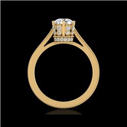 1.14 ctw VS/SI Diamond Art Deco Ring 18K Yellow Gold