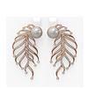 Image 1 : 2.1 ctw Diamond and Pearl Earrings 18K Rose Gold