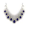 31.5 ctw Sapphire & VS Diamond Necklace 18K Yellow Gold
