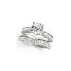 1.18 ctw Certified VS/SI Diamond 2pc Wedding Set Antique 14K White Gold