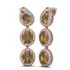 Image 2 : 16.4 ctw Canary Citrine & Diamond Earrings 18K Rose Gold