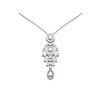 6.84 ctw Morganite & Diamond Necklace 18K White Gold