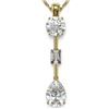 Image 1 : 1.75 ctw Pear Cut Diamond Designer Necklace 18K Yellow Gold