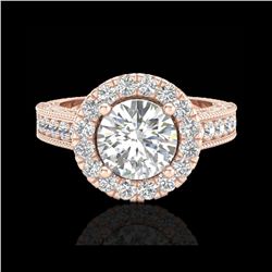 2.25 ctw Vintage VS/SI Diamond Engagement Ring 14K Rose Gold
