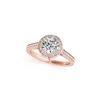 1.33 ctw Certified VS/SI Diamond Halo Ring 18K Rose Gold