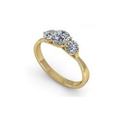 1 ctw Past Present Future VS/SI Diamond Ring Martini 18K Yellow Gold