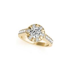 2 ctw Certified VS/SI Diamond Halo Ring 18K Yellow Gold