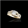 Image 1 : 1.5 ctw Certified Diamond Solitaire Ring 10K Yellow Gold