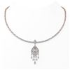 Image 1 : 18 ctw Mixed Cut Diamond Designer Necklace 18K Rose Gold