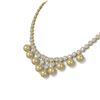 Image 2 : 22.41 ctw Diamond and Pearl Necklace 18K Yellow Gold