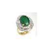 Image 1 : 7.04 ctw Emerald & Diamond Ring 14K Yellow Gold