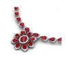 Image 2 : 30.70 ctw Ruby & VS Diamond Necklace 18K White Gold
